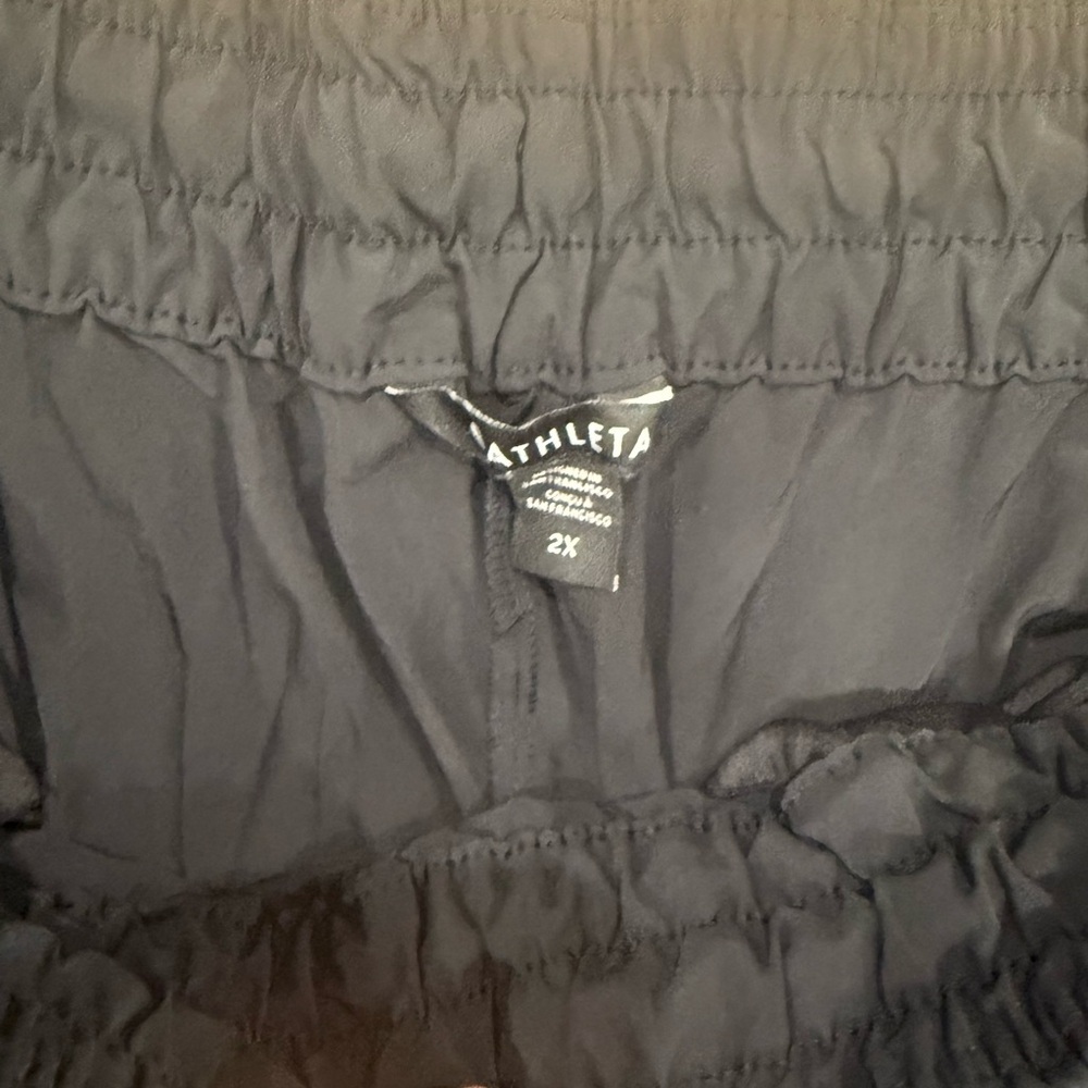 Black Flowy Athletic Shorts View 3